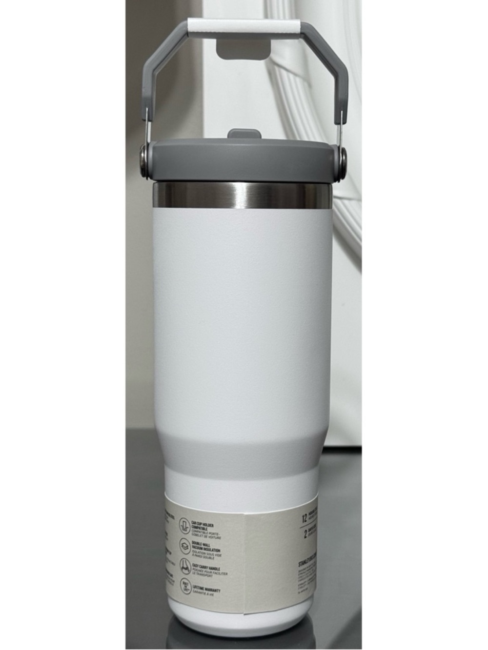 Stanley Ice Flow Flip Straw Tumbler 30oz, POLAR WHITE - Picture 2 of 4